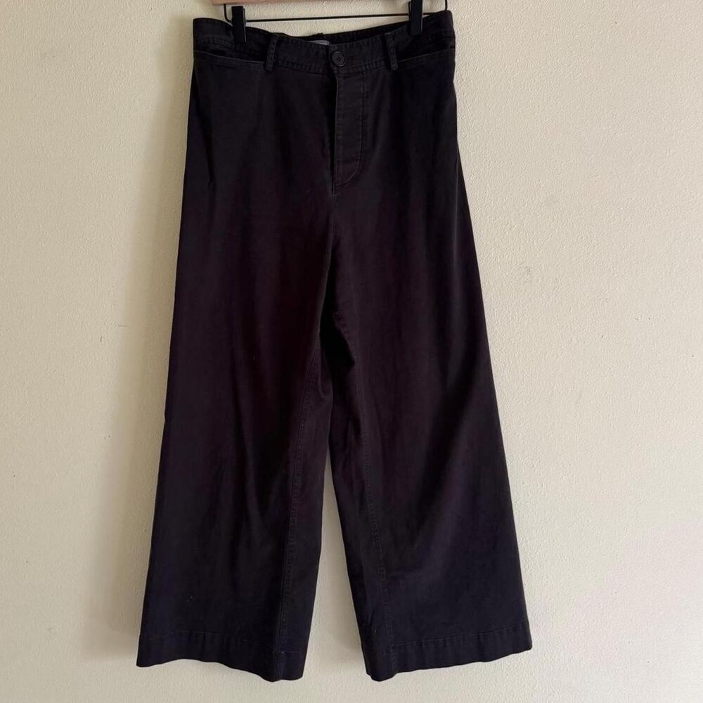 Emerson Thorpe Size 12 High Waist Wide Leg Sailor Pants Black Jesse Kamm Style